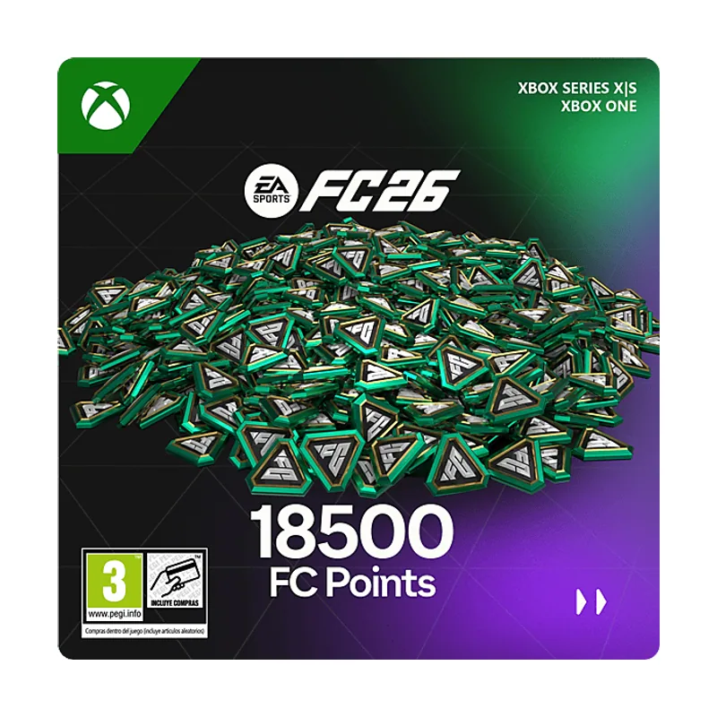 Microsoft Xbox Series X S & One EA SPORTS FC™ 26 18500 FC POINTS Código descarga *Juego base se vende por separado