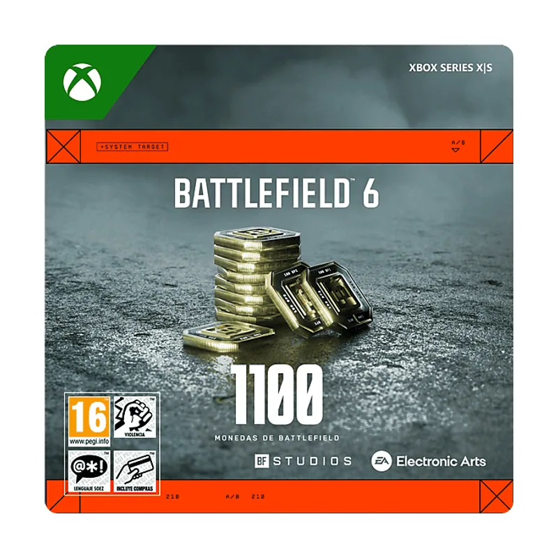 Microsoft Xbox Series X S 1100 Monedas de Battlefield para Battlefield™ 6 Código descarga *Juego base se vende por separado