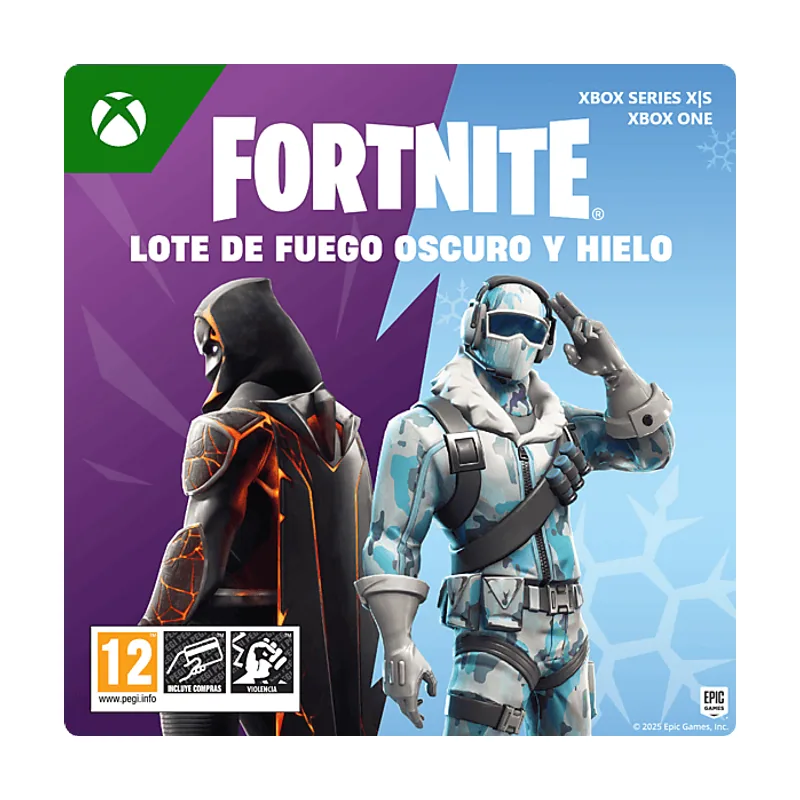 Microsoft Xbox Series X S & One Fortnite Lote de Fuego Oscuro y Hielo Código descarga *Juego base se vende por separado