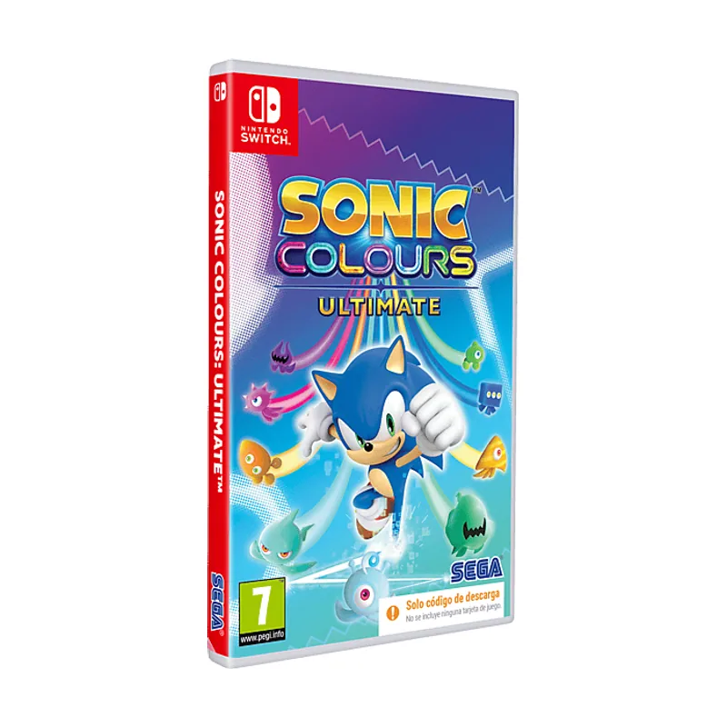 Sega Nintendo Switch Sonic Colours Ultimate Código en la caja