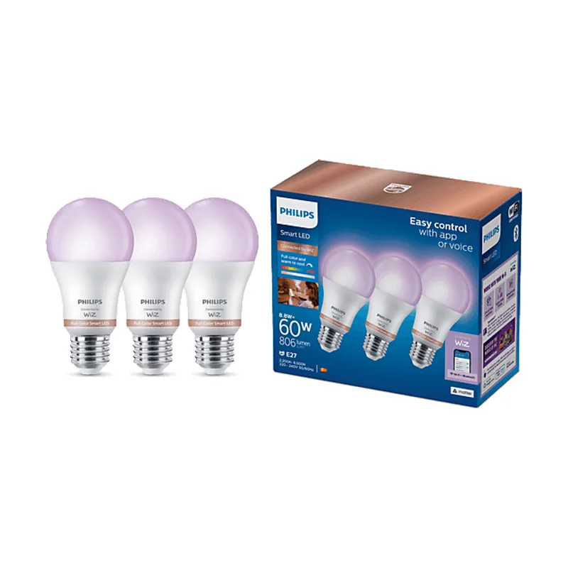 Philips Bombilla inteligente-Philips SmartLighting Led E27 Pack x3un