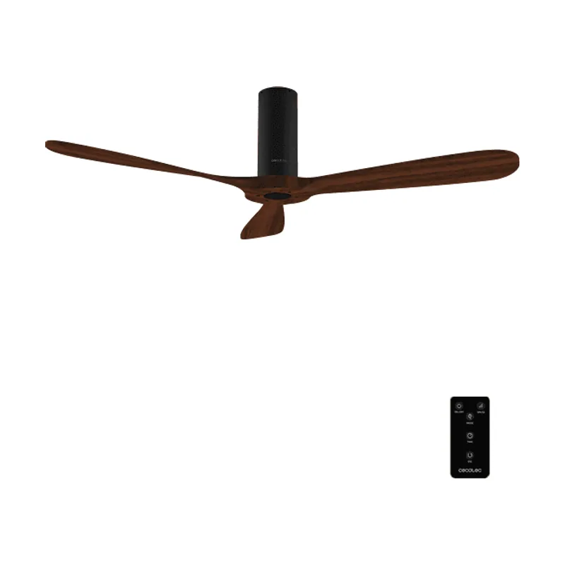 Cecotec Ventilador de techo EnergySilence 5400 Classic Black&DarkWood