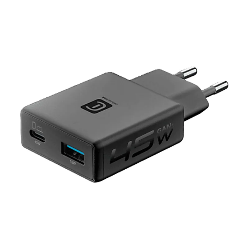 Cellularline Cargador de pared Power Lite GaN+
