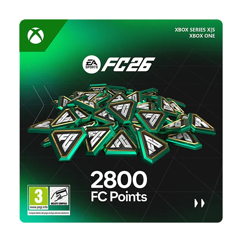 Microsoft Xbox Series X S & One EA SPORTS FC™ 26 2800 FC POINTS Código descarga *Juego base se vende por separado