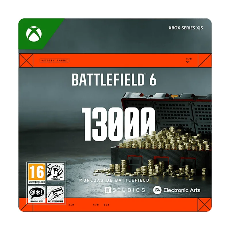 Microsoft Xbox Series X S 13000 Monedas de Battlefield para Battlefield™ 6 Código descarga *Juego base se vende por separado