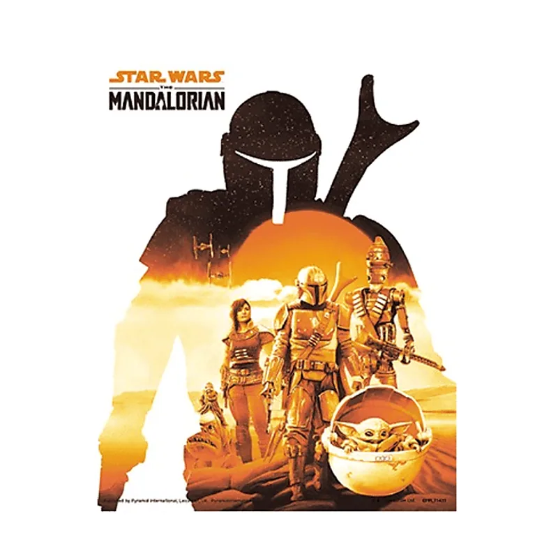 Sherwood Póster Star Wars The Mandalorian White Sunset