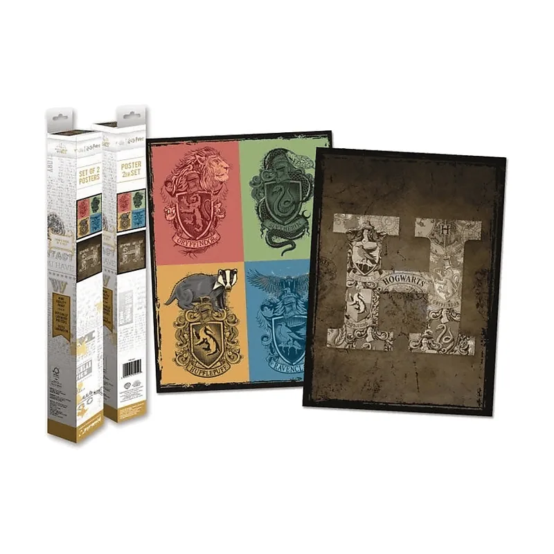 Pyramid Póster InternationalHarry Potter. Escudos y Hogwarts