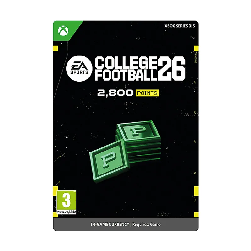 Microsoft Xbox Series X S EA SPORTS™ College Football 26 2.800 Points para el juego *Juego no incluido Código descarga