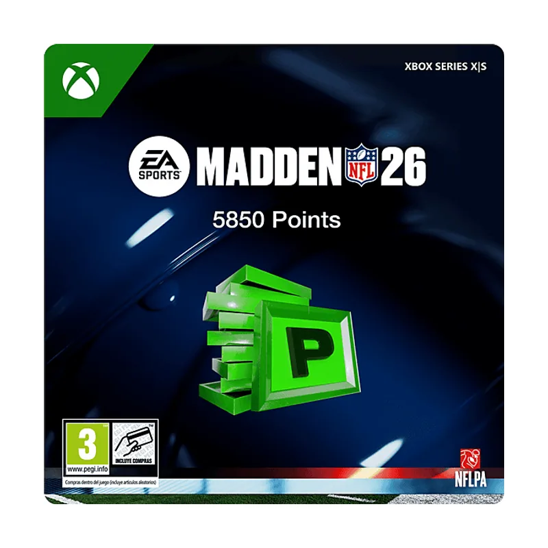 Microsoft Xbox Series X S Madden NFL 26 5850 MUT Points Código descarga *Juego base se vende por separado