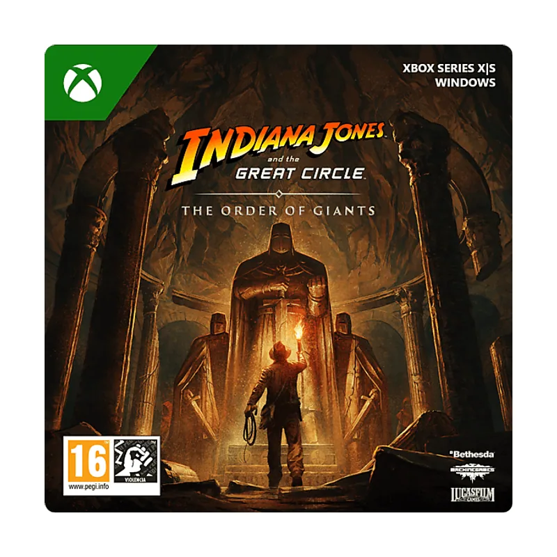Microsoft Xbox Series X S & Windows PC Indiana Jones y el Gran Círculo La Orden de los Gigantes Código descarga *Juego base se vende por separado
