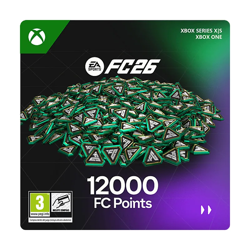 Microsoft Xbox Series X S & One EA SPORTS FC™ 26 12000 FC POINTS Código descarga *Juego base se vende por separado