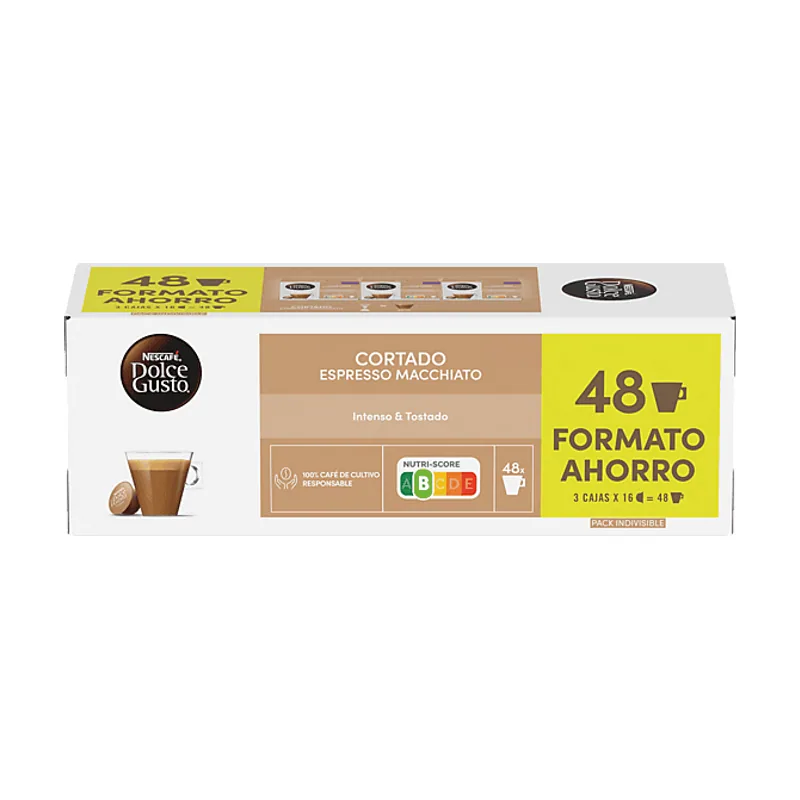 Dolce Gusto Cápsulas monodosis Nescafé Tripack cortado