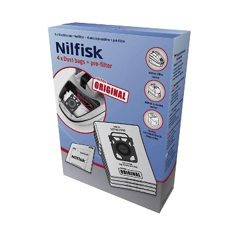Nilfisk Bolsas de aspirador 107407940 4 unidades