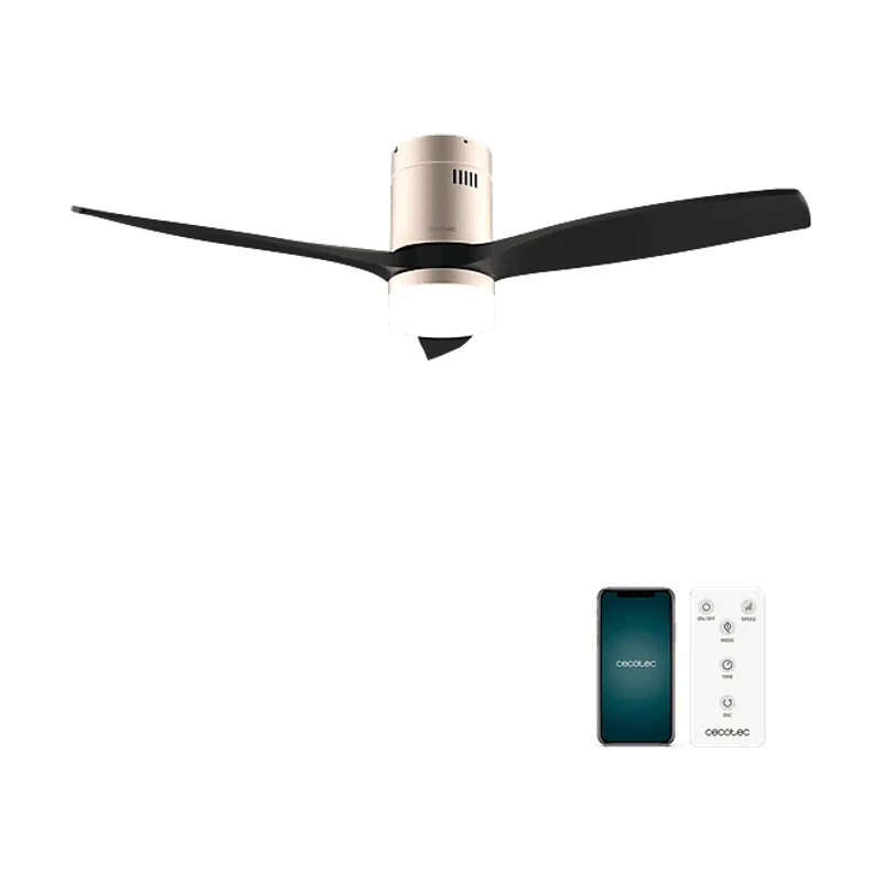 Cecotec Ventilador de techo EnergySilence Aero 5600 Aqua GoldBlack Connected