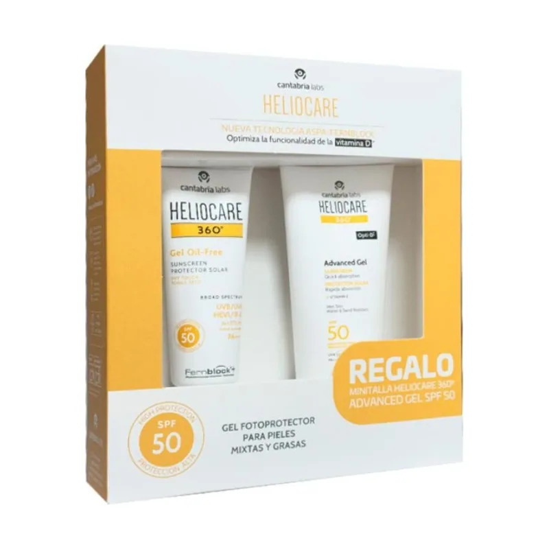 Heliocare 360 Pack Gel Oil-Free SPF50+ 50 ml + Advanced Gel 100 ml REGALO