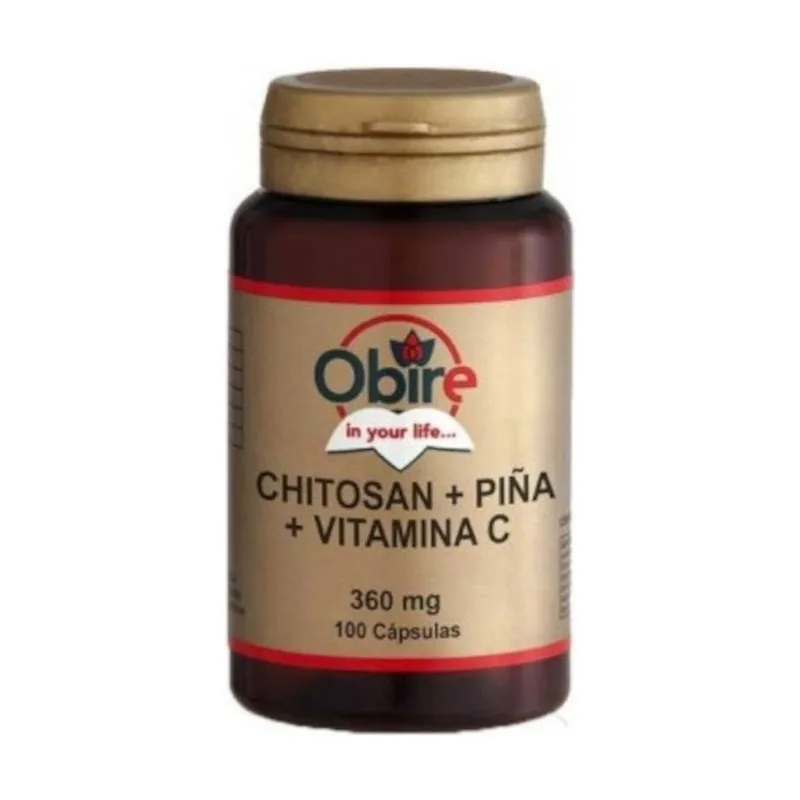 Obire Chitosán + Piña + Vitamina C 100 Cápsulas