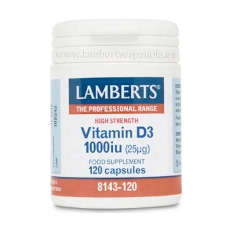 Lamberts Vitamina D3 1000 UI 120 Cápsulas