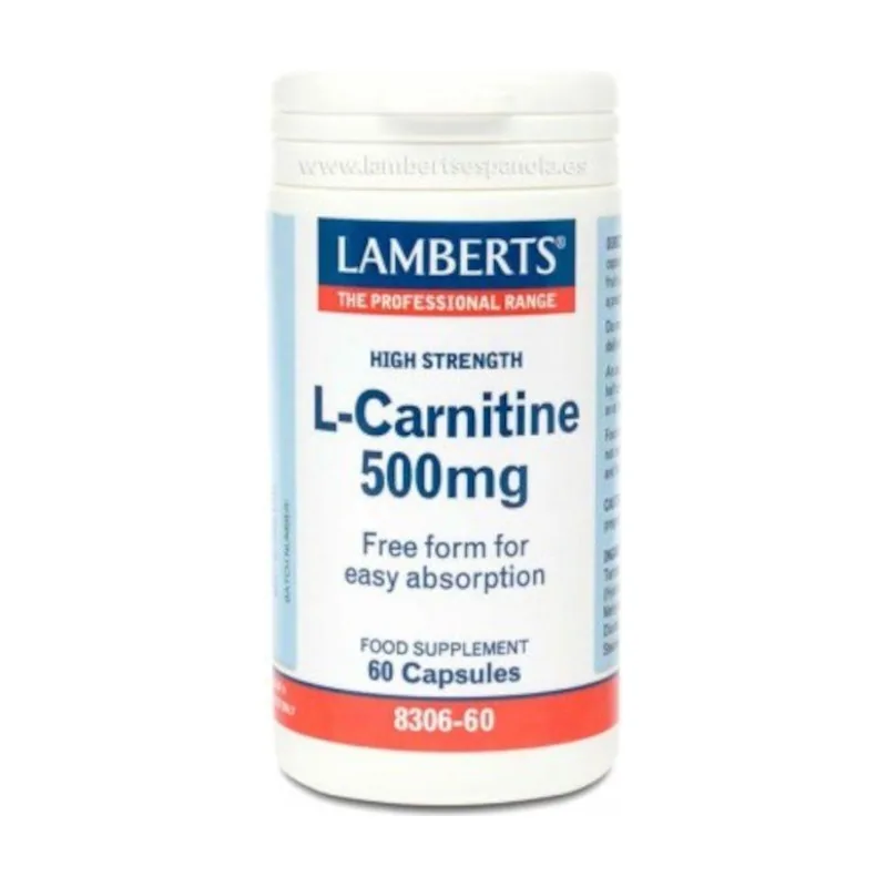 Lamberts L-Carnitina 500 mg 60 Cápsulas
