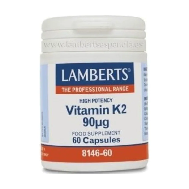 Lamberts Vitamina K2 90 µg 60 Cápsulas