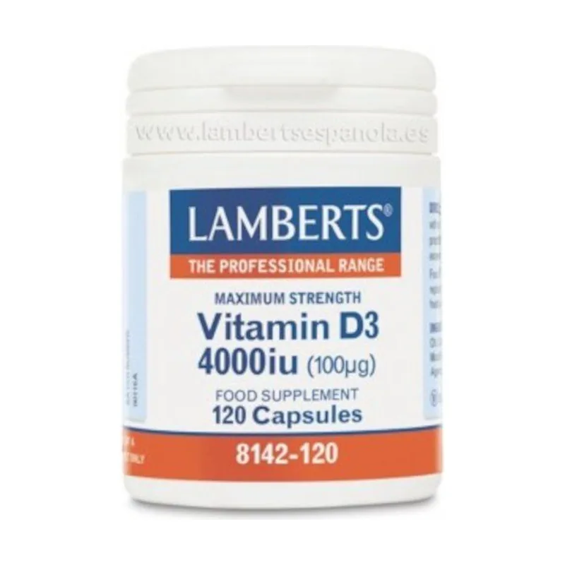 Lamberts Vitamina D3 4000 UI 120 Cápsulas
