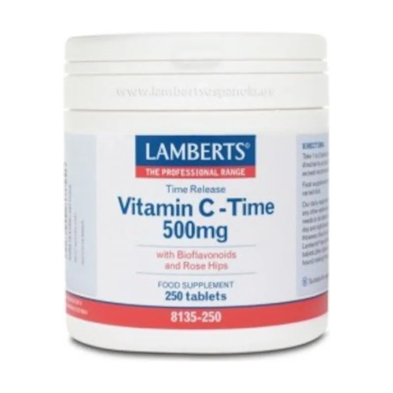 Lamberts Vitamina C Time 500 mg de Liberación Sostenida 250 Comprimidos