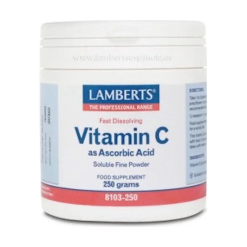 Lamberts Ácido Ascórbico Vitamina C en polvo 250 g