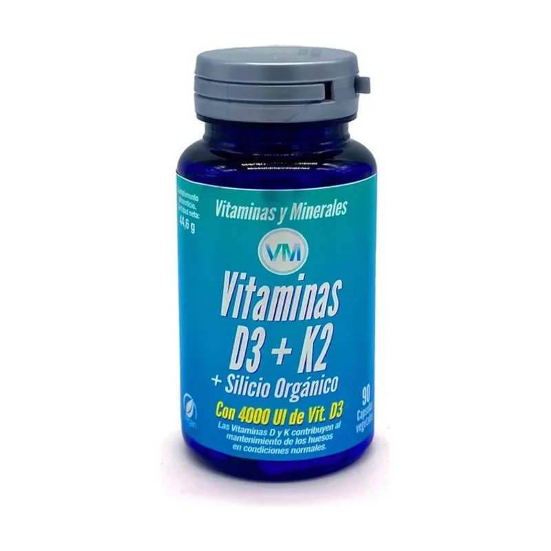 Vitaminas y Minerales Vitamina D3+K2 90 Cápsulas Vegetal
