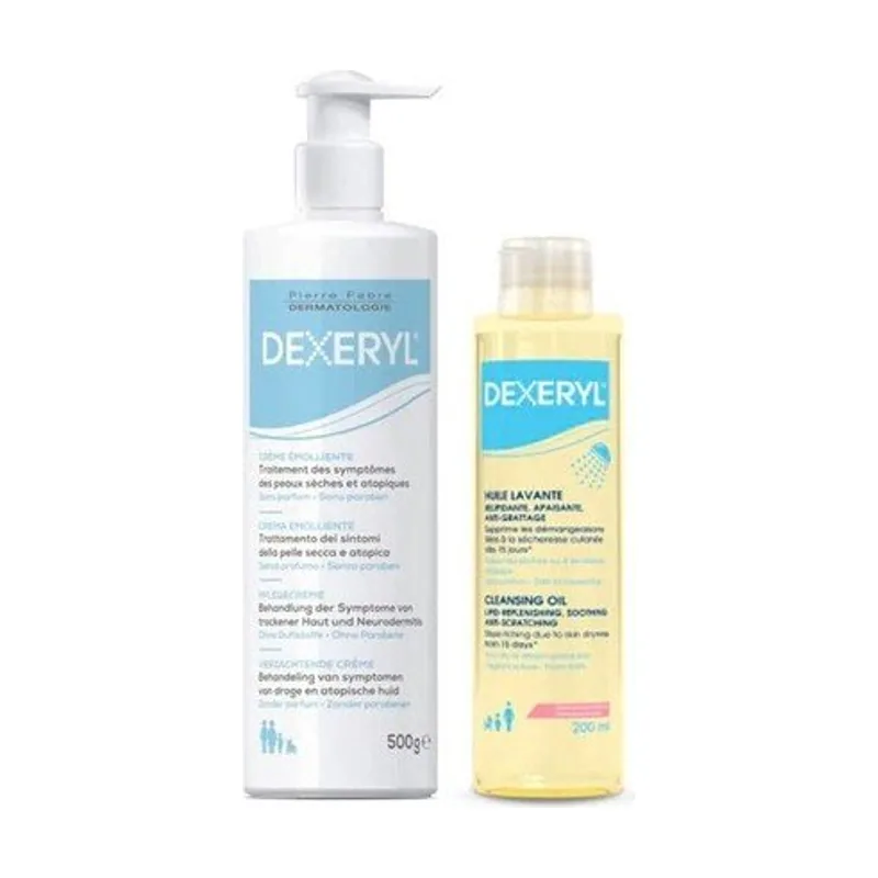 Dexeryl Crema Emoliente 500 ml+ Aceite 200 ml de REGALO