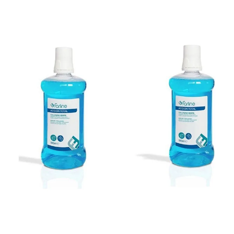 Farline Colutorio Bucal Acción Total Frescor 2x500ml Pack Ahorro