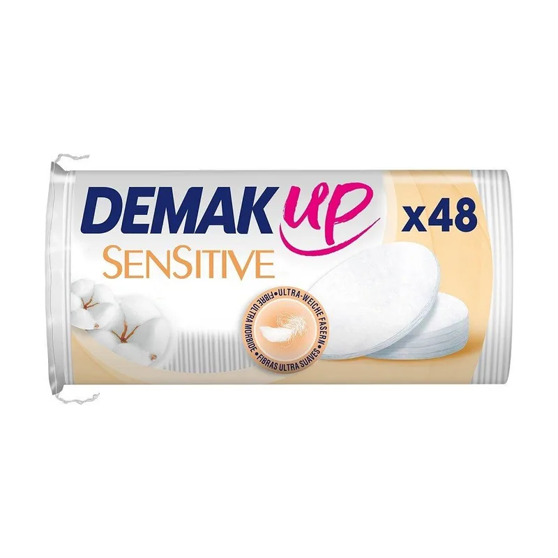 Demak Up Oval Sensitive Discos Desmaquillantes Ovalados 48uds