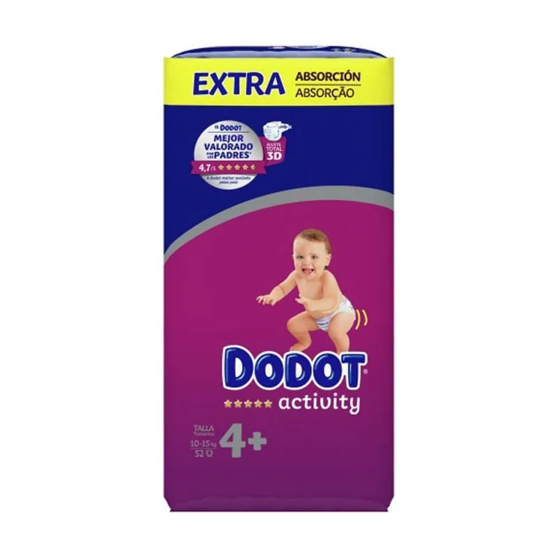 Dodot Activity Extra Jumbo Pack Talla 4+ 52