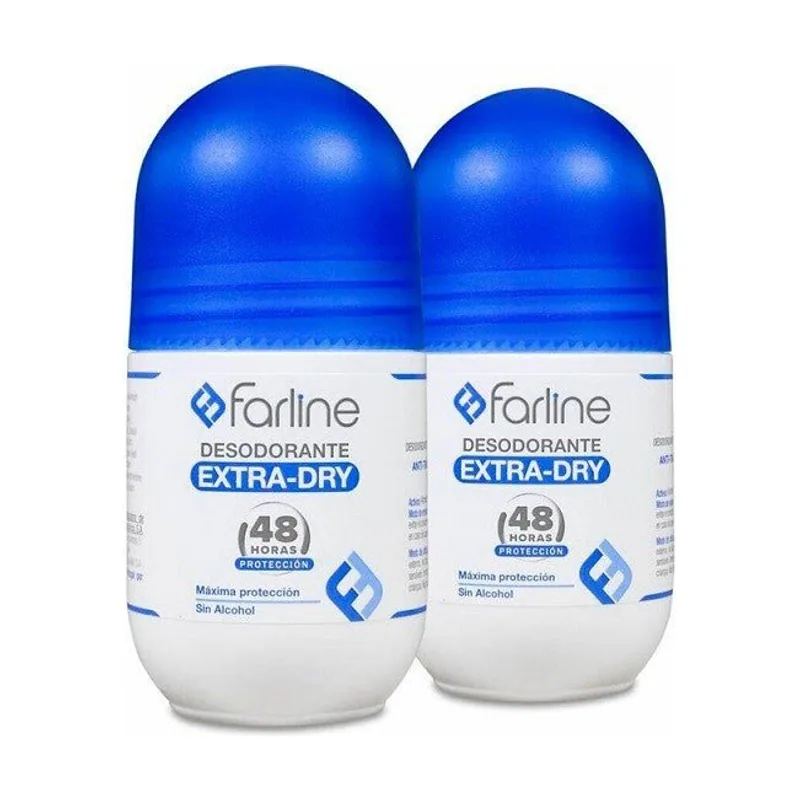 Farline Desodorante Extra-Dry Roll-on DUPLO 2x50ml