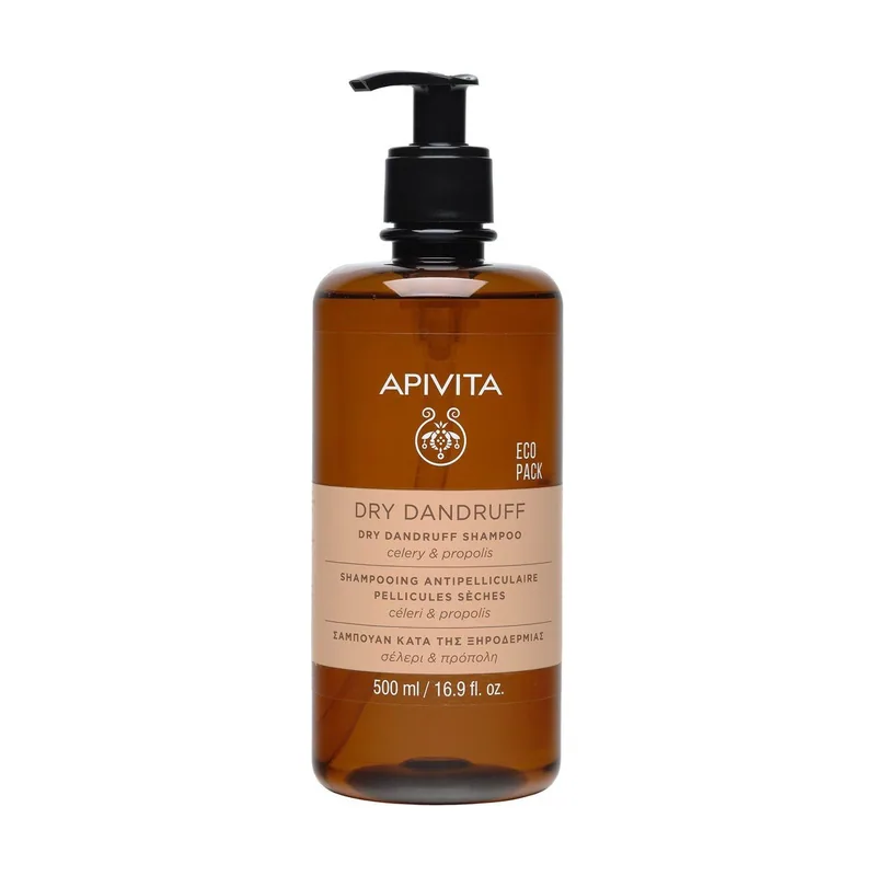 Apivita Ecopack Champú Dermatológico Para Caspa Seca 500ml