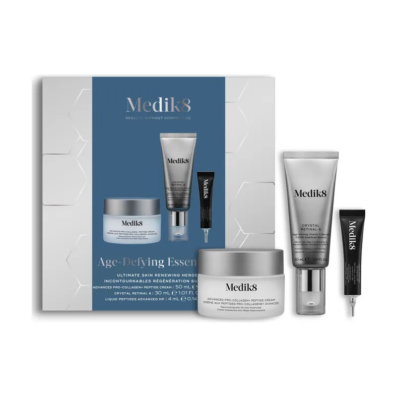 Medik8 Age-Defying Essentials Advanced Pro Collagen+ 50 ml + Crystal Retinal 6 30 ml + Liquid Peptides Advanced 4 ml