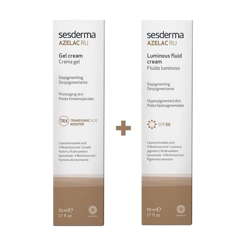Sesderma Pack Azelac Ru Despigmentante Crema-Gel 50ml + Azelac Ru Crema Gel Fluido Luminoso 50ml