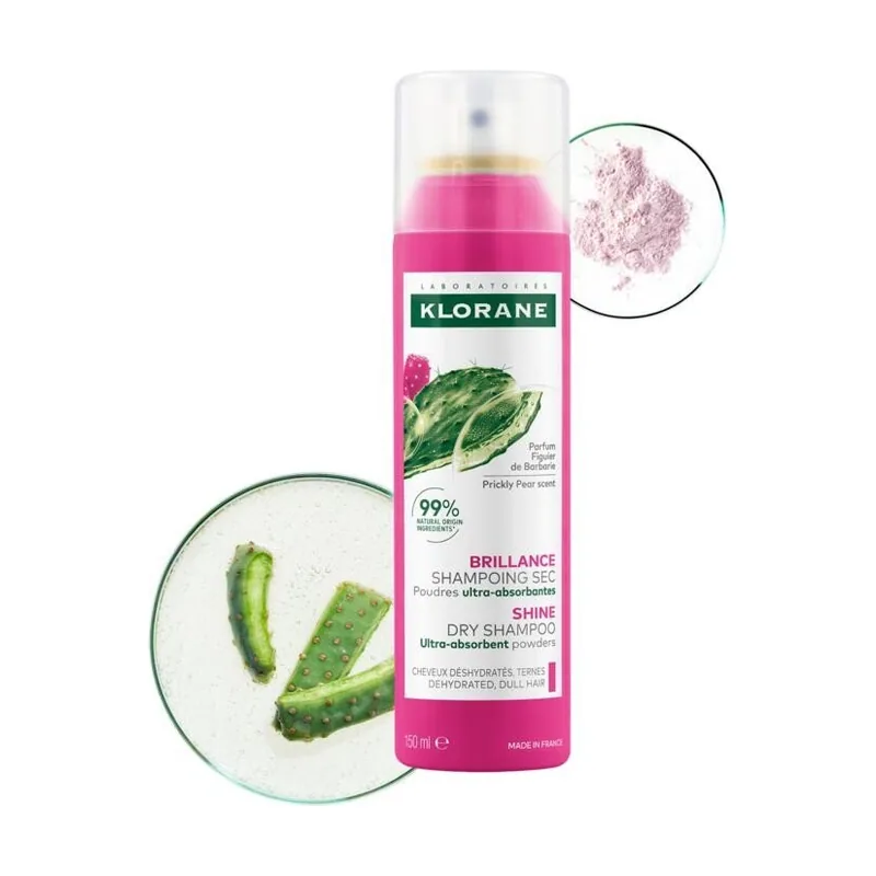 Klorane Champú Seco Higo de Barbaria Cabello Oscuro 150 ml