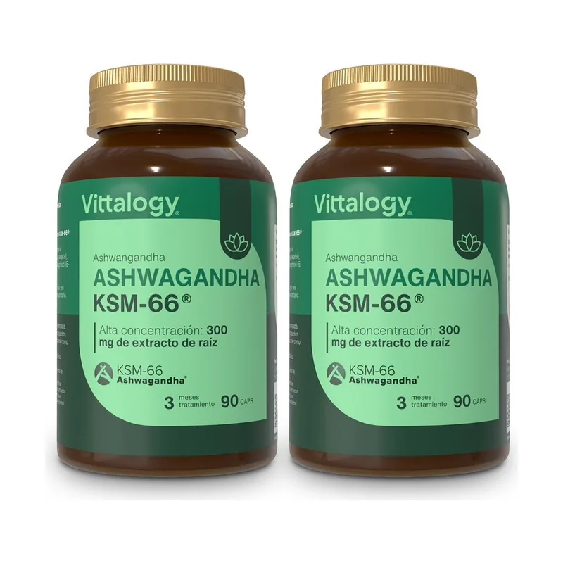 Vittalogy KSM-66 Ashwagandha 2x90 Cápsulas【PACK AHORRO】