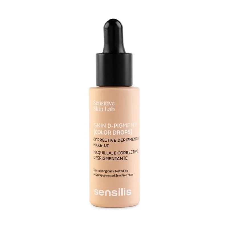 Sensilis Skin D-Pigment Drops Maquillaje Correctivo Despigmentante Beige Dorado 30 ml