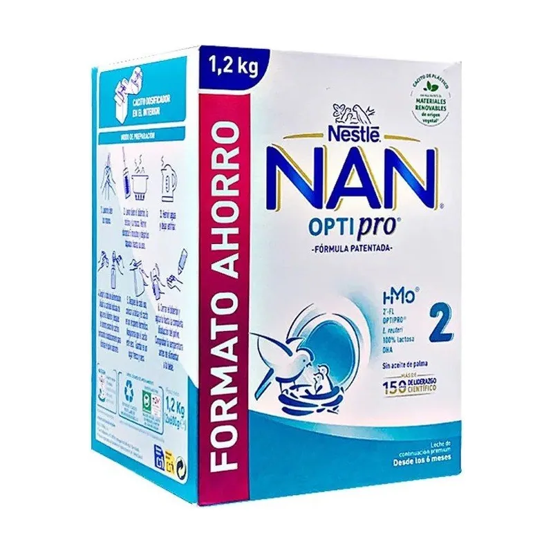 NAN Nestlé NAN OPTIPRO 2 Leche de Continuación 1200gr FORMATO AHORRO