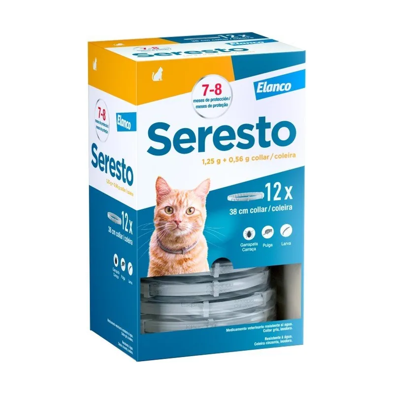 Elanco Seresto Collar Antiparasitario Gatos Pack 12