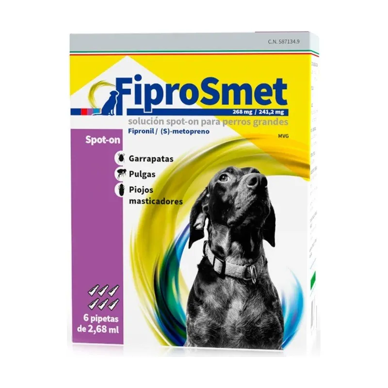 Fatro Fiprosmet Antiparasitario Perros Grandes 6 Pipetas 2,68 ml