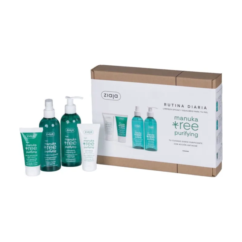 Ziaja Set Rutina Diaria Manuka Piel Mixta-Grasa 1x200 ml + 1x200 ml + 1x50 ml + 1x50 ml
