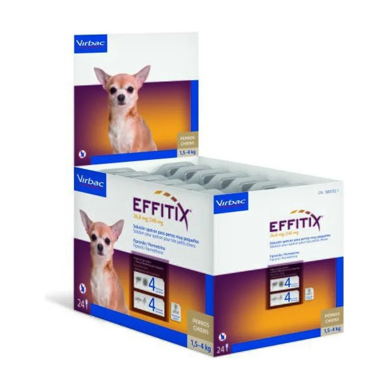Virbac Effitix 1,5-4 Kg Xs 24 Pipetas