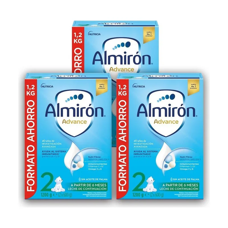 Almirón Advance 2 con Pronutra Leche de Continuación Pack 3x1200gr