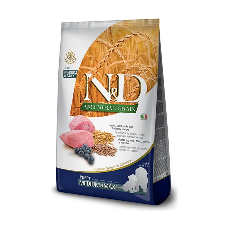 Farmina N&D Ancestral Grain Puppy Medium Maxi Alimento Seco para Cachorros 5.9kg