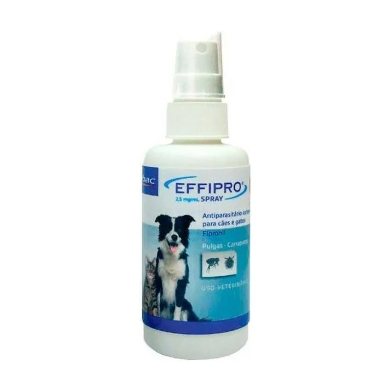 Virbac Effipro Spray antipulgas y garrapatas para perros y gatos 250 ml