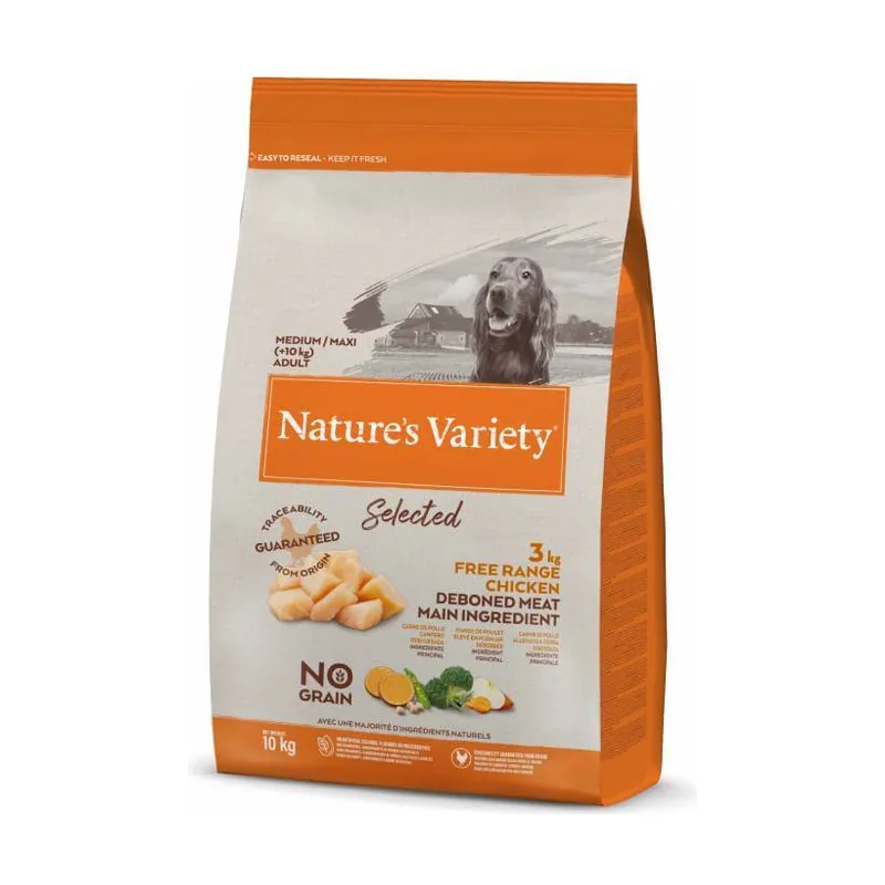 Nature's Variety Dog Ng Adult Med/Max Pollo Comida Seca 10kg