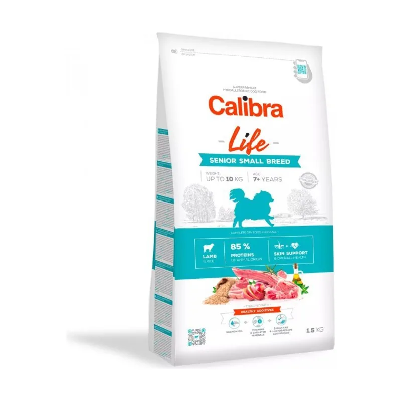 Calibra Dog Life Senior Small Breed Borrego Piensos Secos 1,5Kg