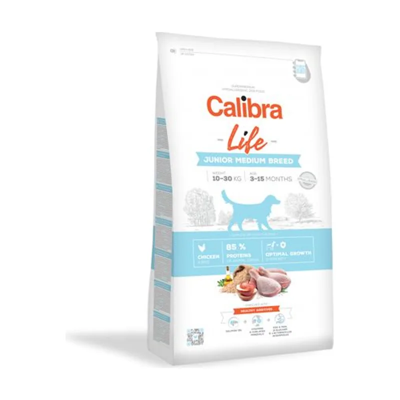 Calibra Dog Life Junior Medium Breed Pollo Pienso 12Kg