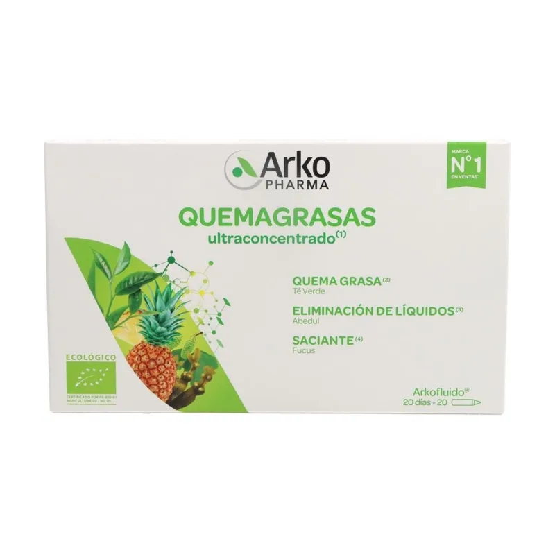 Arkopharma Arkofluido Quemagrasas BIO 20 ampollas bebibles
